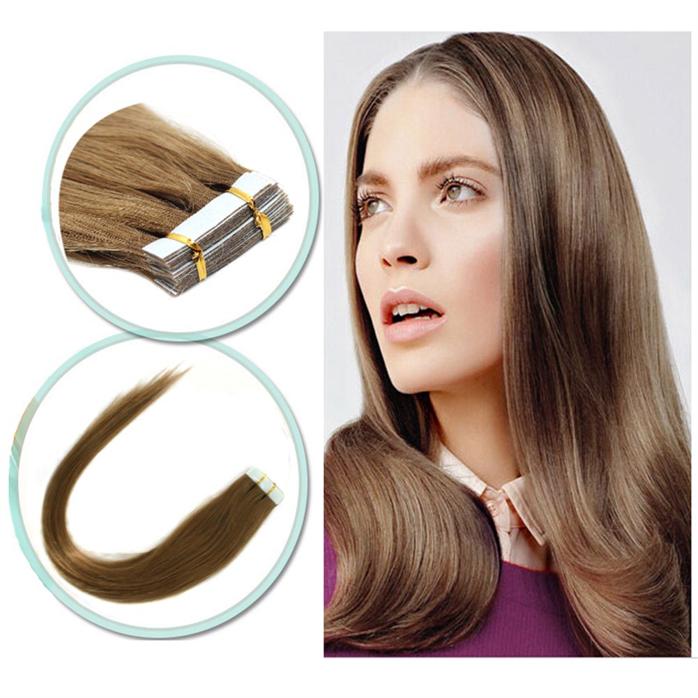 Ready Stock]Super Adhesive Tape in Hair Extensions Durable Seamless Skin  Weft Remy Human Hair Straight 20pieces | Shopee Malaysia