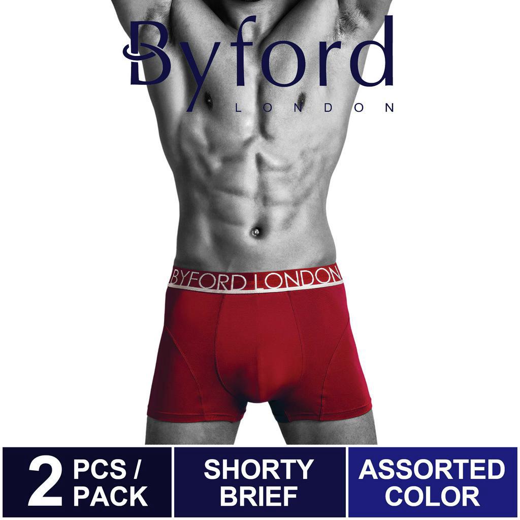 (2 Pcs) Byford Men Trunk Bamboo Spandex Men Underwear Assorted Colours ...