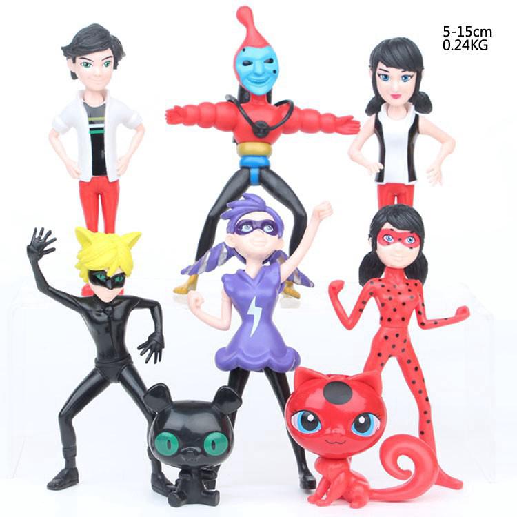 8pcs Figure Lady Bug Toys Miraculous Ladybug And Cat For Kids Christmas Gift Shopee Malaysia - rena rouge miraculous ladybug roblox