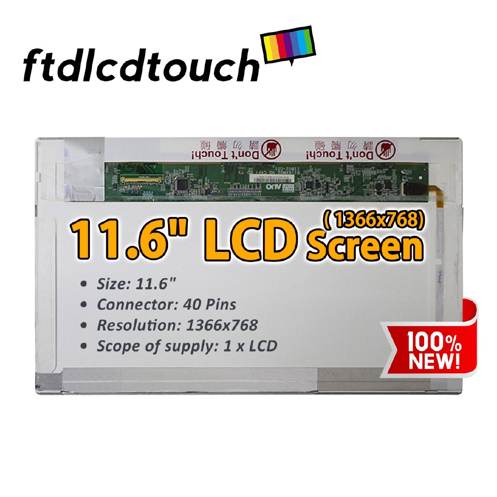 Ftdlcdtouch 11 6 For Acer Aspire One 753 Led Lcd Screen Leptop Display 1366x768 Shopee Malaysia