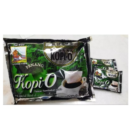 Cap Keretapi Penang Train Brand Kopi-O Kosong No Sugar 槟城火车标无糖咖啡乌 (20’s x 10g)
