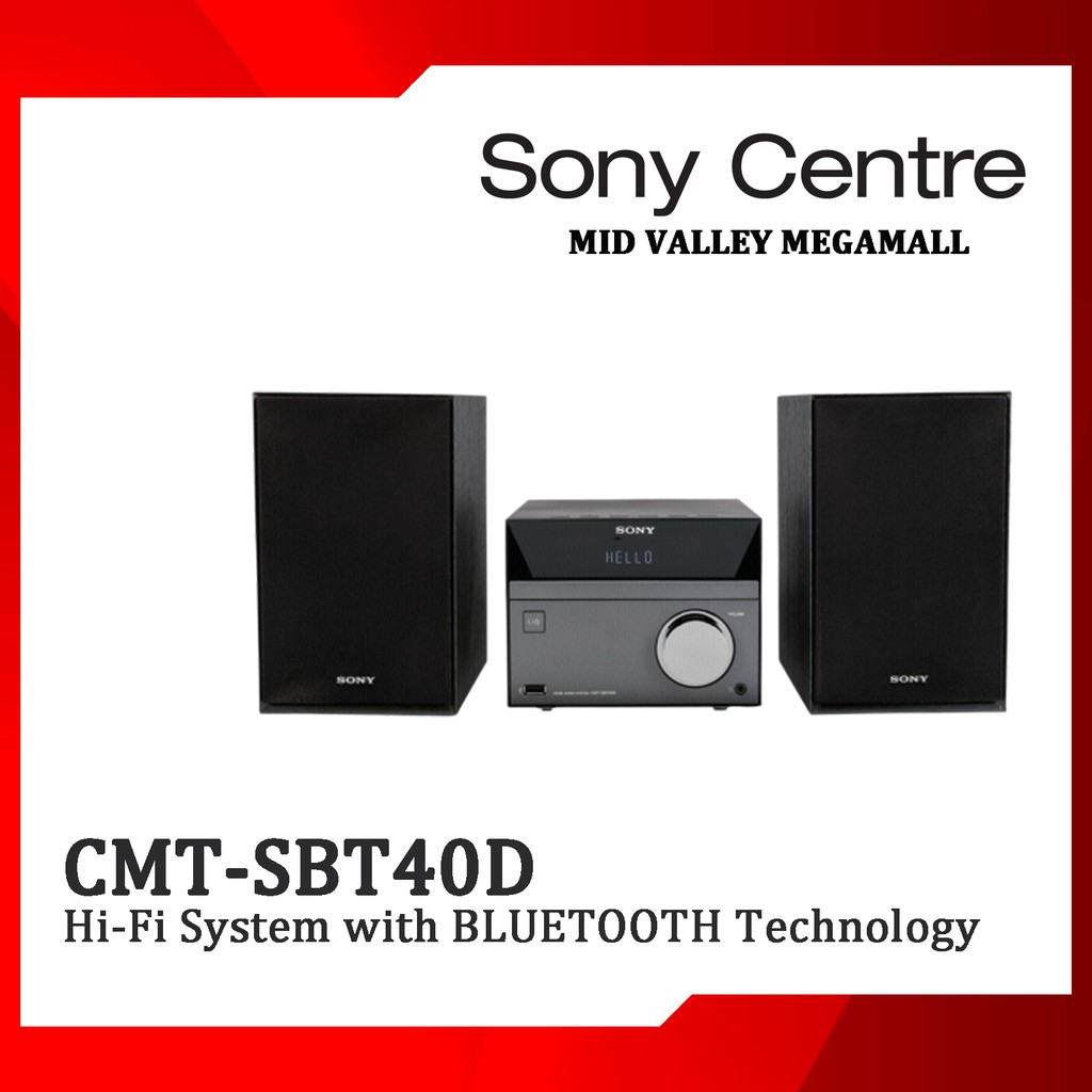 SONY CMTSBT40D HiFi SYSTEM WITH BLUETOOTH ( CMTSBT40D SBT40D) Shopee Malaysia