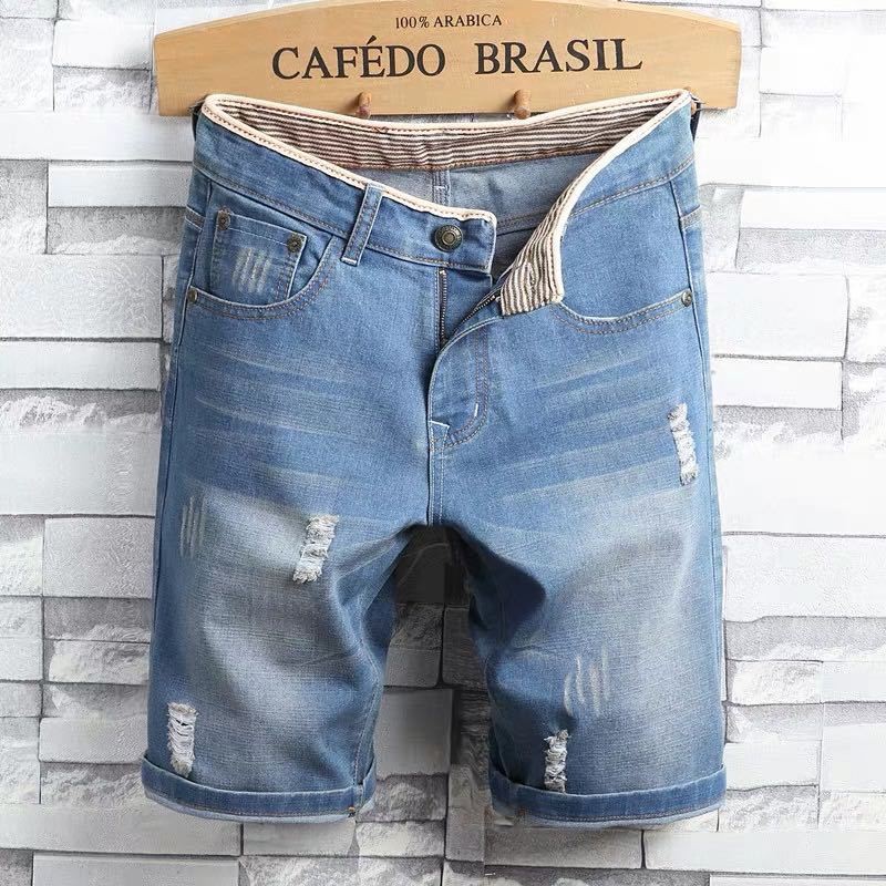 (Ready Stock) Men Jean Short Seluar Lelaki Pendek | Shopee ...