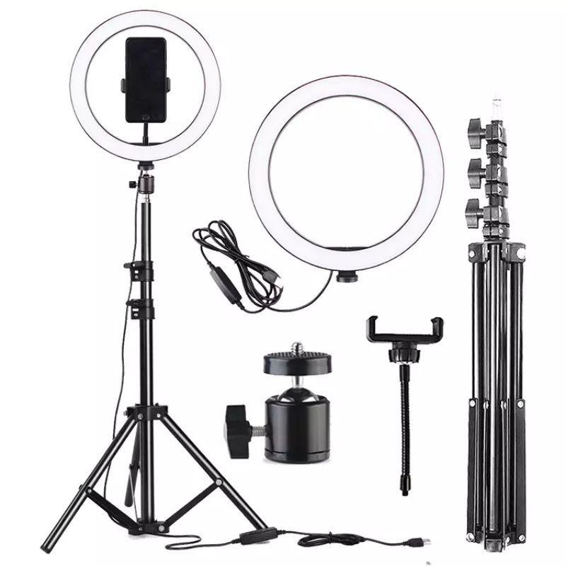 LED Lampu Ringlight 1SET 26cm LED Ring Light with 2.1M Tripod Stand