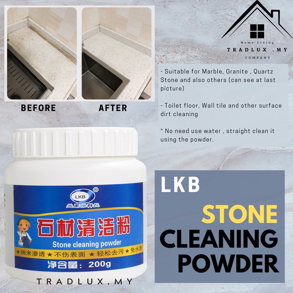 Tradlux LKB Stone Cleaning Powder Stain Remover Tile Cleaning PH Neutral Eco Friendly Batu Serbuk Pembersih 石材清洁粉