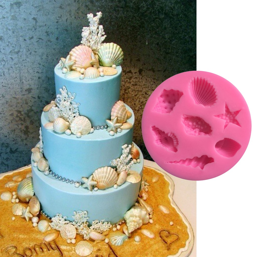 Beautiful Seashell Starfish Conch Shape Cake Chocolate Mold Cake Decoration