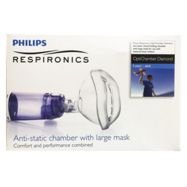 PHILIPS RESPIRONICS AEROCHAMBER WITH LARGE MASK (ADULT) | Shopee Malaysia