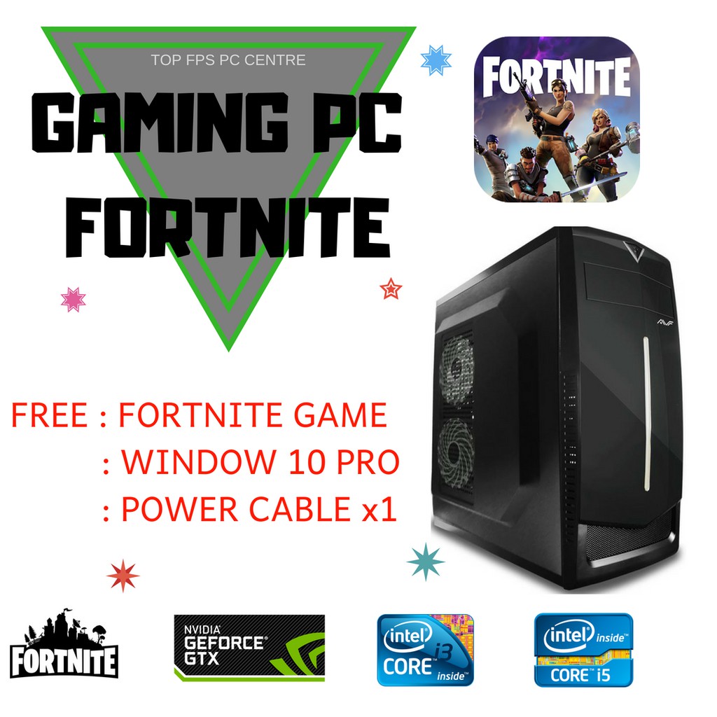 Fullset Pc Gaming Core I5 2400 3 1ghz Free Installed Fornite Game Shopee Malaysia