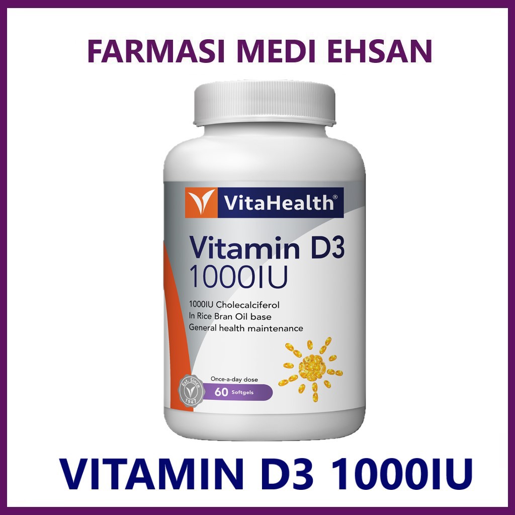 VitaHealth Vitamin D3 1000IU (60’s) [EXP : 10/24]
