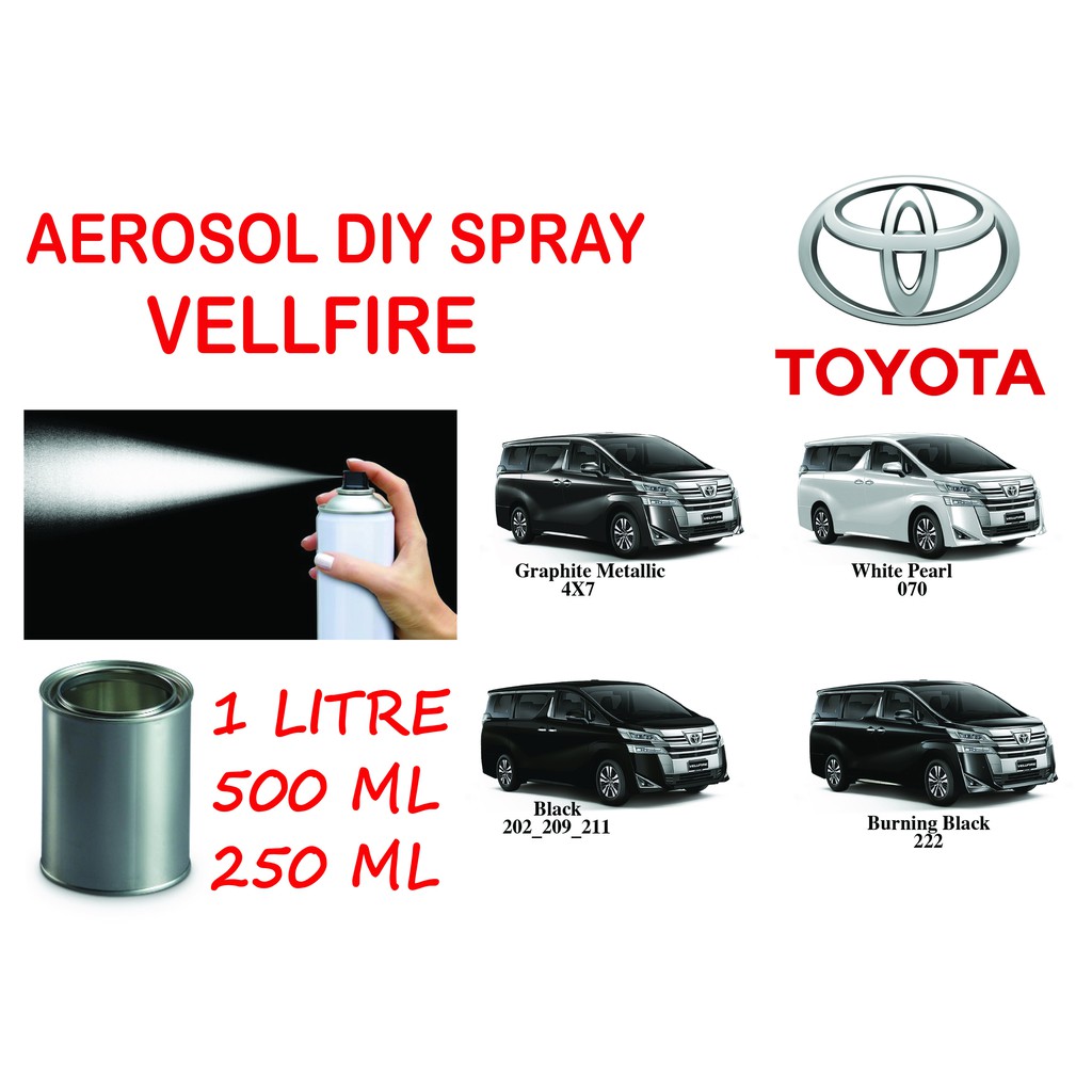 Aerosol Spray 2K Paint/ Car Body Colour Mix 2K Paint TOYOTA VELLFIRE
