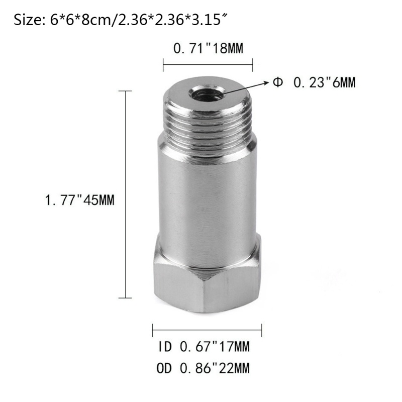 Have Durable M18 X 1.5 O2 Oxygen Car Sensor Extender Spacer Bung Extension Adapter Test Pipe Purpose Multi - Image 4