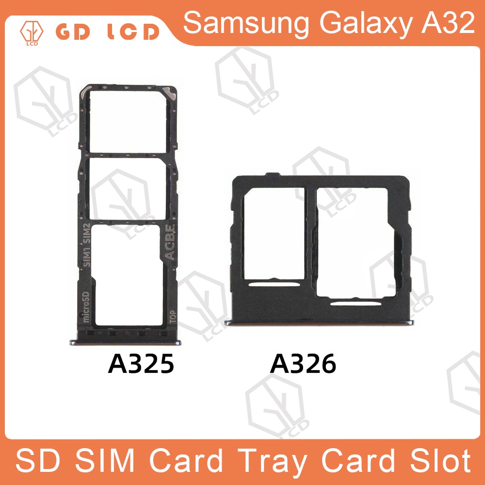 Sim Tray Samsung Galaxy A32 4G 5G A325 A326 Dual Micro SD SIM Card Tray 
