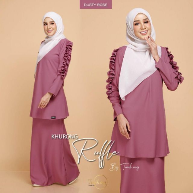 KurungRuffles baju  kurung  modern dengan detail Ruffles 