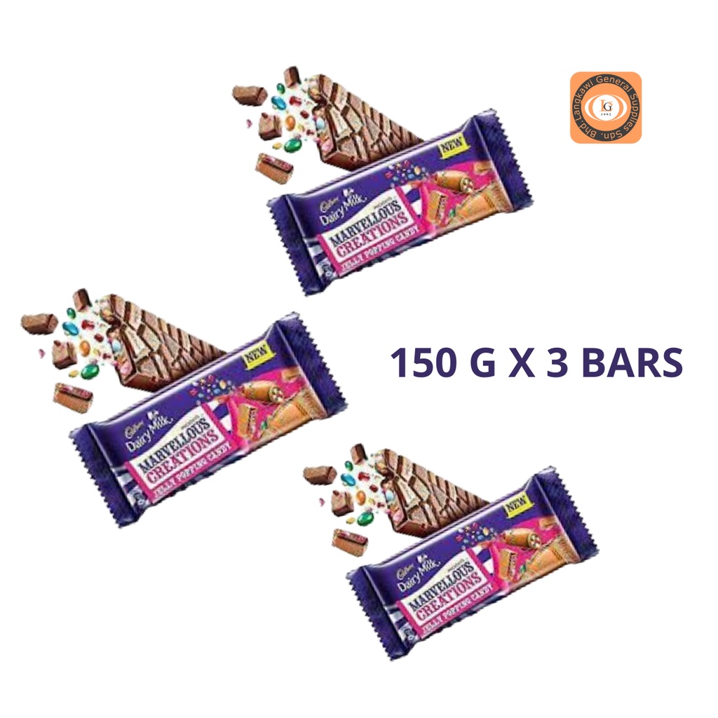 Cadbury Dairy Milk Marvellous Creations Jelly Popping Candy (150gm x 3