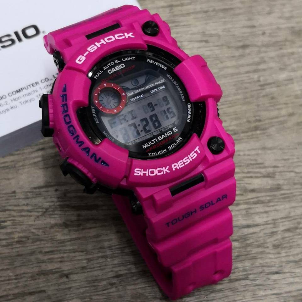 g shock frogman pink