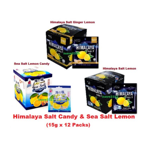 HIMALAYA Salt Candy & Sea Salt & Lemon Candy (15g x 12 Sachets / Box) Shopee Malaysia