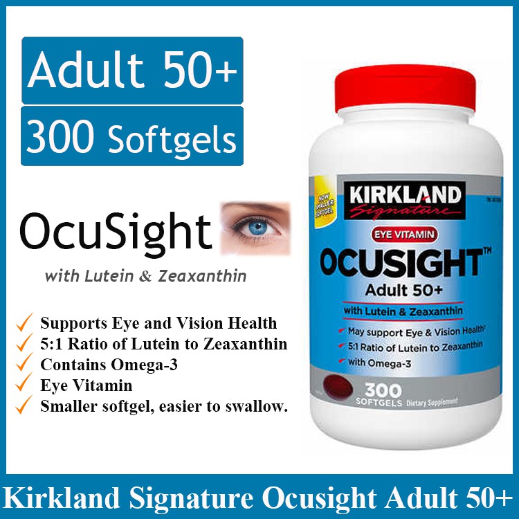 Kirkland Signature Ocusight Adult 50+, 300 Softgels, Lutein and