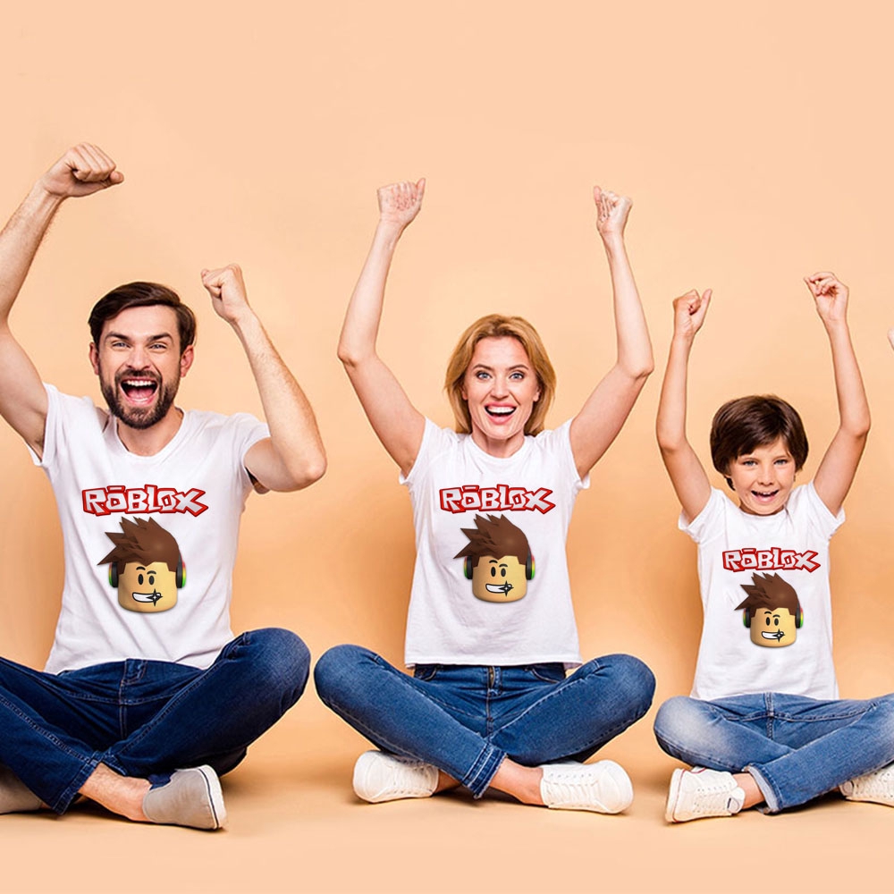 Roblox Family Matching T Shirt Mommy Daddy And Kids Game T Shirt Children Boys Girls Summer Catoon Clothing Tees Shopee Malaysia - milk shirt roblox