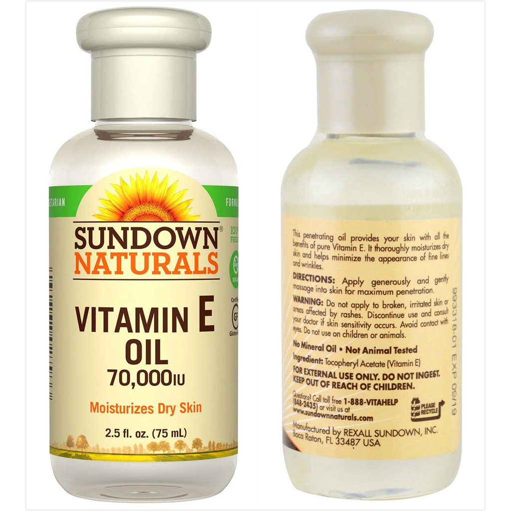 100% Pure Vitamin E Oil, 70,000 IU (75 ml) | Shopee Malaysia