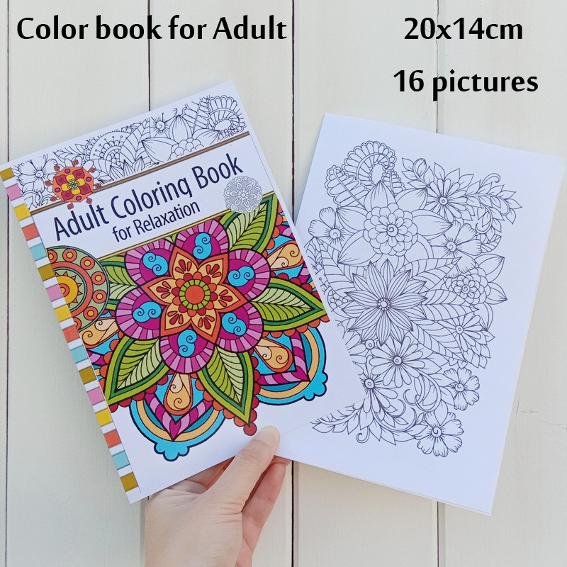 Download Colouring Book For Adult For Stress Relief Coloring Book Size 20x14cm