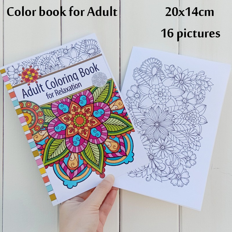 Download Colouring Book For Adult For Stress Relief Coloring Book Size 20x14cm Shopee Malaysia