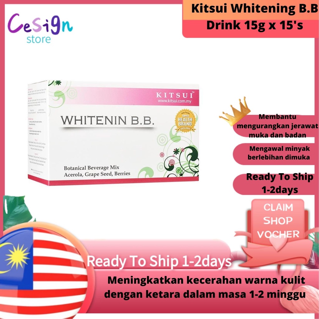 Kitsui Whitening B.B Drink 15g x 15's | Shopee Malaysia