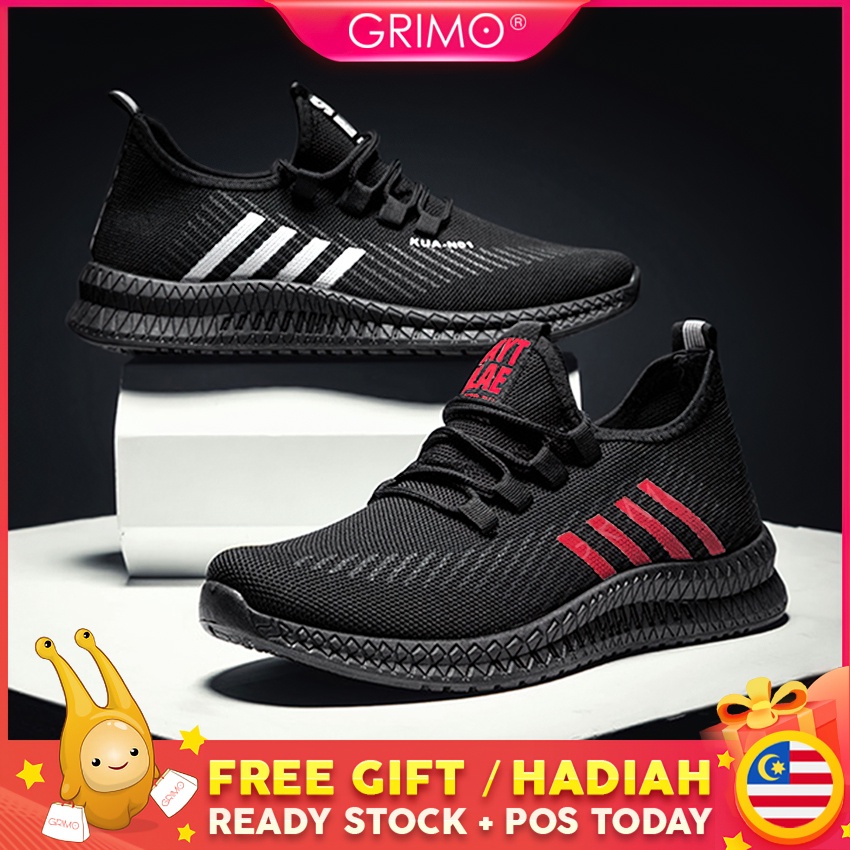 READY STOCKGRIMO Four Garisi Men's Sneakers Shoes Kasut Lelaki Guys Walking Running Sport Man Casual Gift ks05272