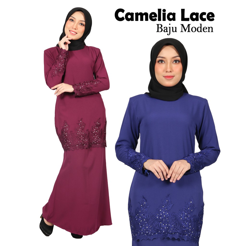 Baju Raya 2021 Baju Kurung Moden With Lace And Batu Baju Kurung Muslimah Muslimah Womens 4408