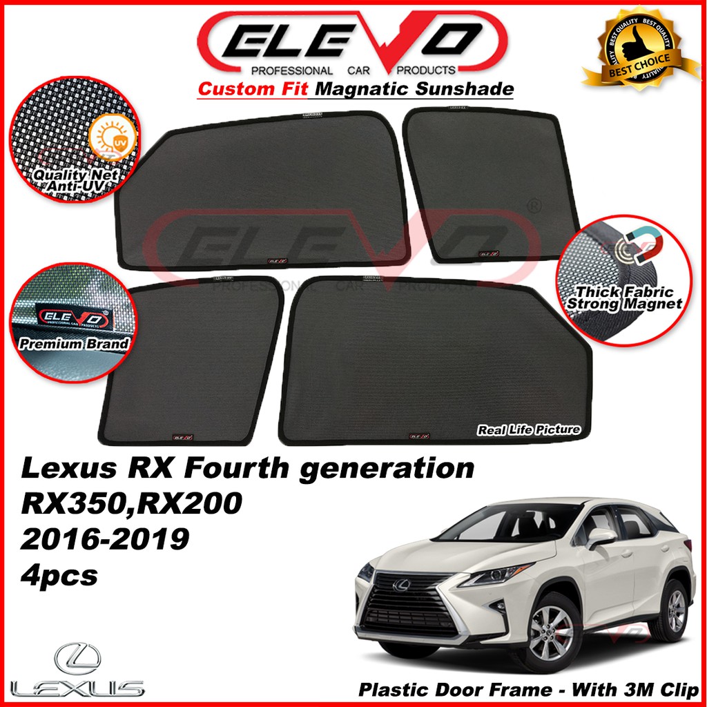 Elevo Lexus Rx Rx350 Rx200 2016 To 2019 Magnetic Custom Fit Sunshade Magnet Shade Sun Protection 4pcs Shopee Malaysia