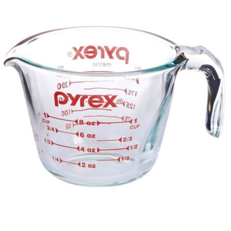 (6001075) Pyrex 1Liter, 500ml , Measuring Cup /250ml