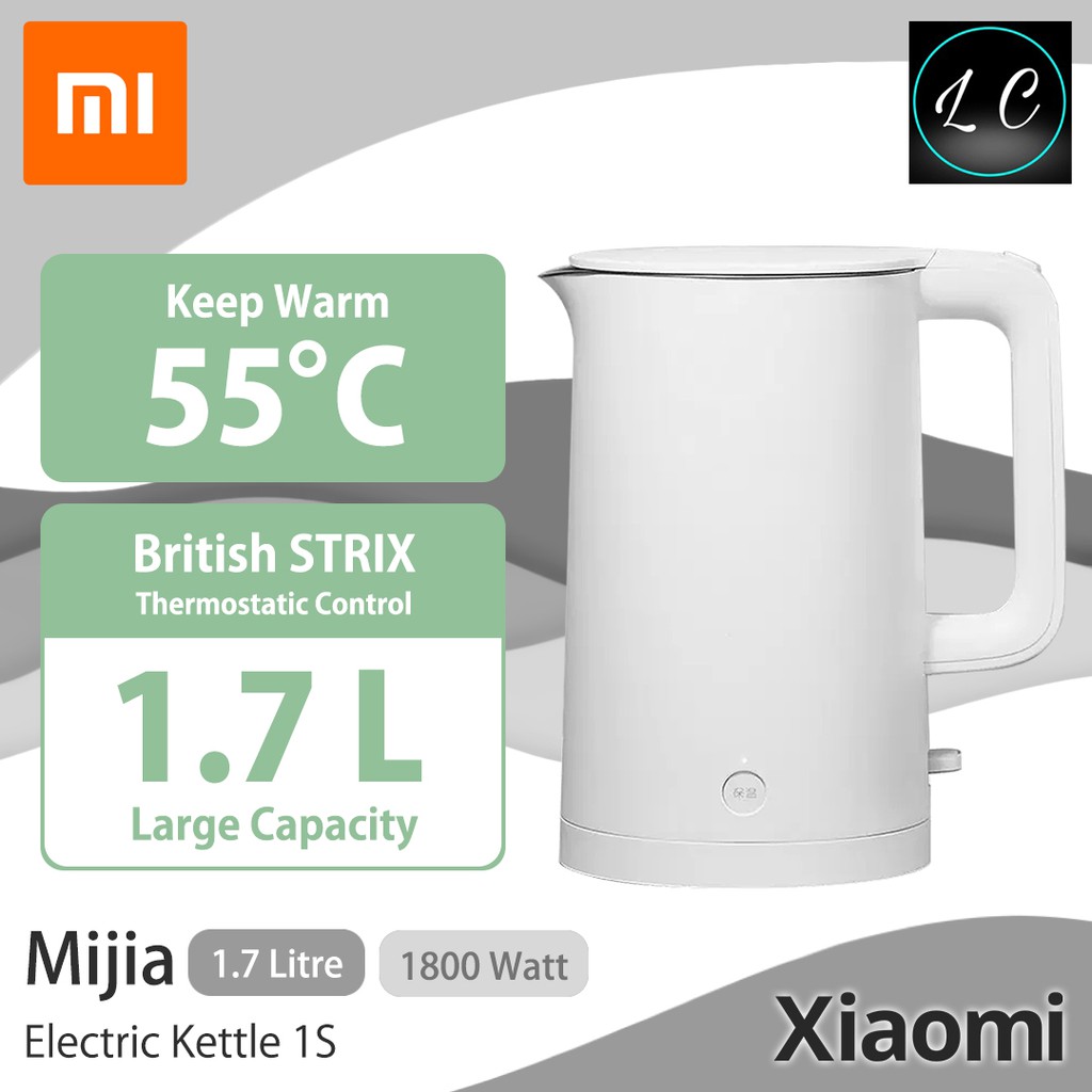Xiaomi Original MIJIA Electric Kettle 1S Insulation 55℃ Fast Boiling 304 stainless Teapot kitchen Water Kettle 1.7L