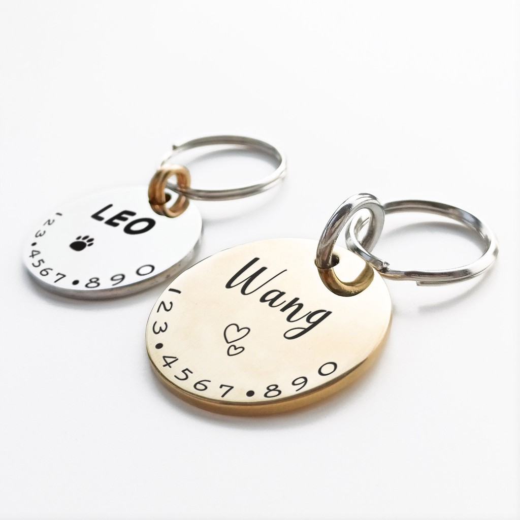 001 Cats Dogs ID Tags Personalized Collar Accessories Custom Engraved Necklace Chain Charm Supplies for Pet Dog Tag Name Products