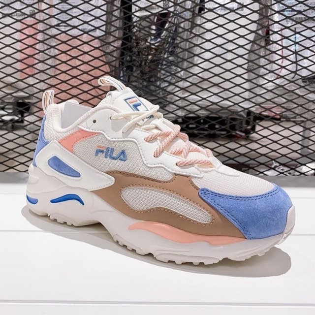 pink and blue fila