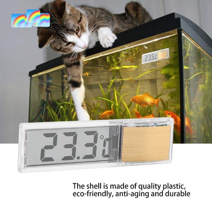 3D LCD Digital Induction Aquarium Fish Tank Water Temperature Thermometer