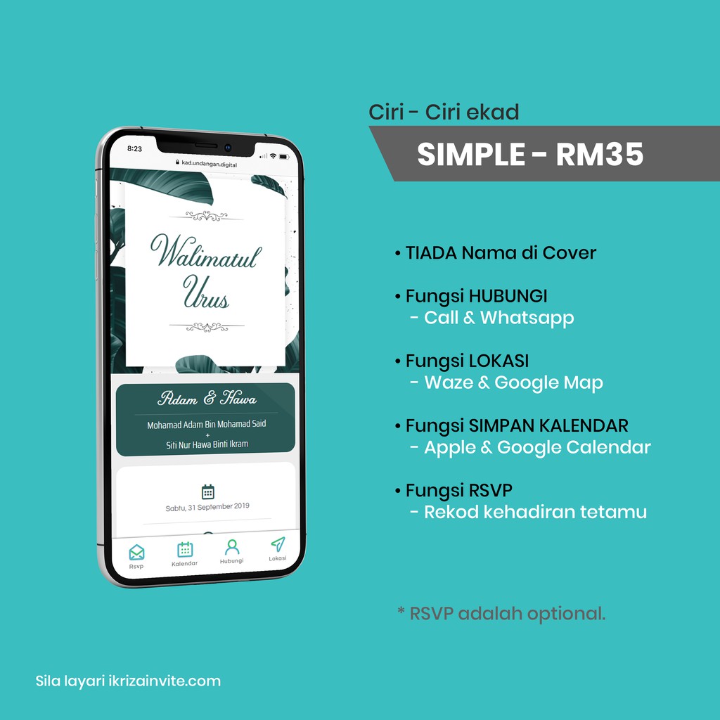 Kad Kahwin Digital Ikriza Invite Shopee Malaysia