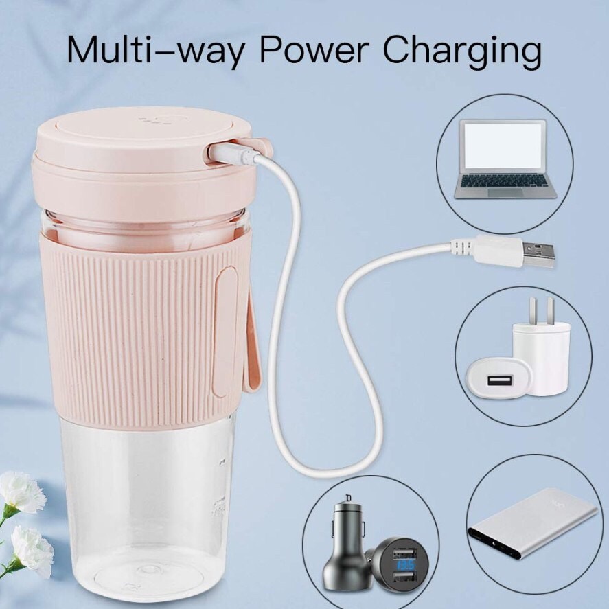 Portable Usb Electric Waterproof Fruit Juicer Cup Bottle Mixer Rechargeable Juice Blender/便携式 Usb 电动防水果汁机 杯子 搅拌机 可充电果汁搅拌