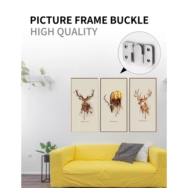 Solid Stainless Steel Interlocking Z Clips Furniture Connector Command