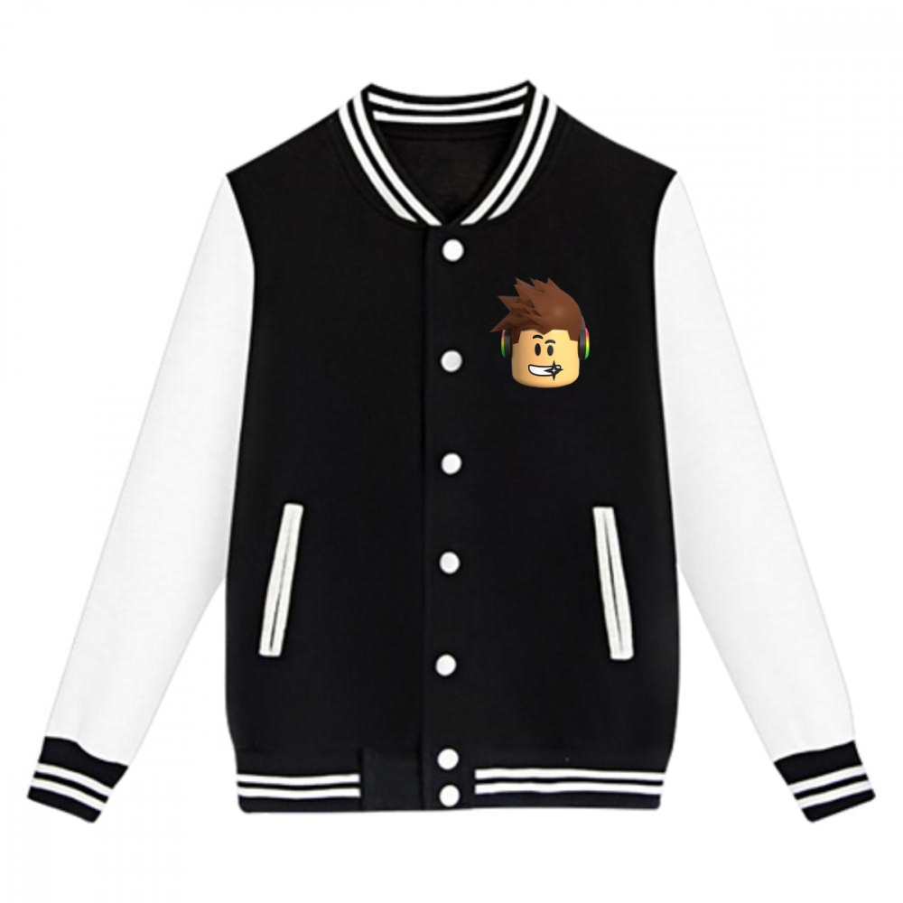 Roblox Game Character Head Logo Unisex Baseball Uniform Jacket Sport Coat Shopee Malaysia - baju roblox adidas