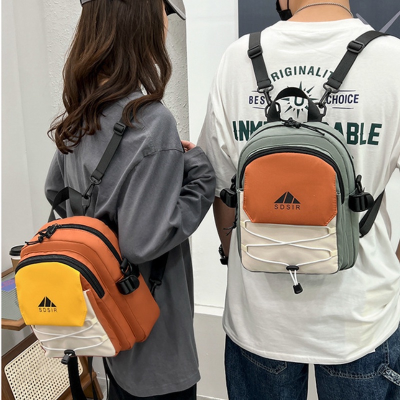 Ulzzang Korean Fashion Ins Japanese Nylon 2 in 1 Men Sling Bag Mini