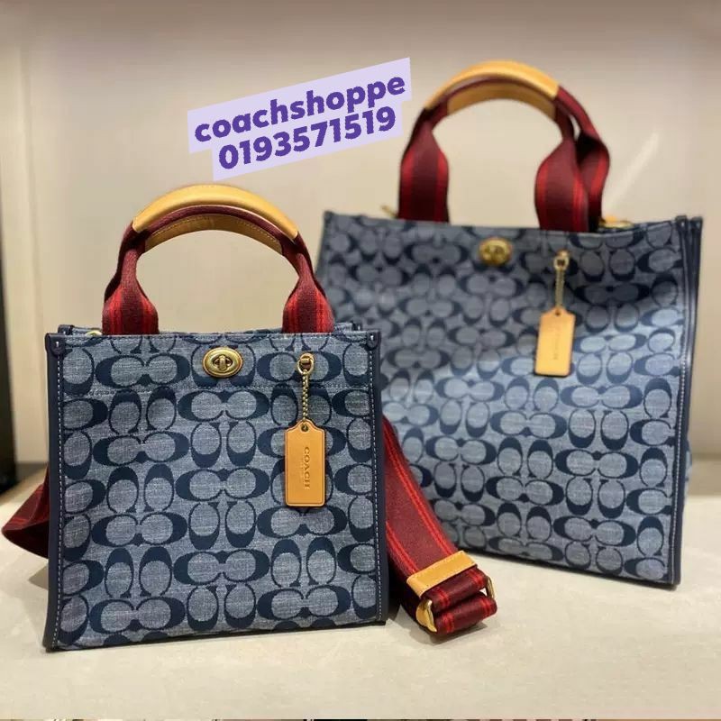 Coach Tote 22 in Signature Chambray | Shopee Malaysia