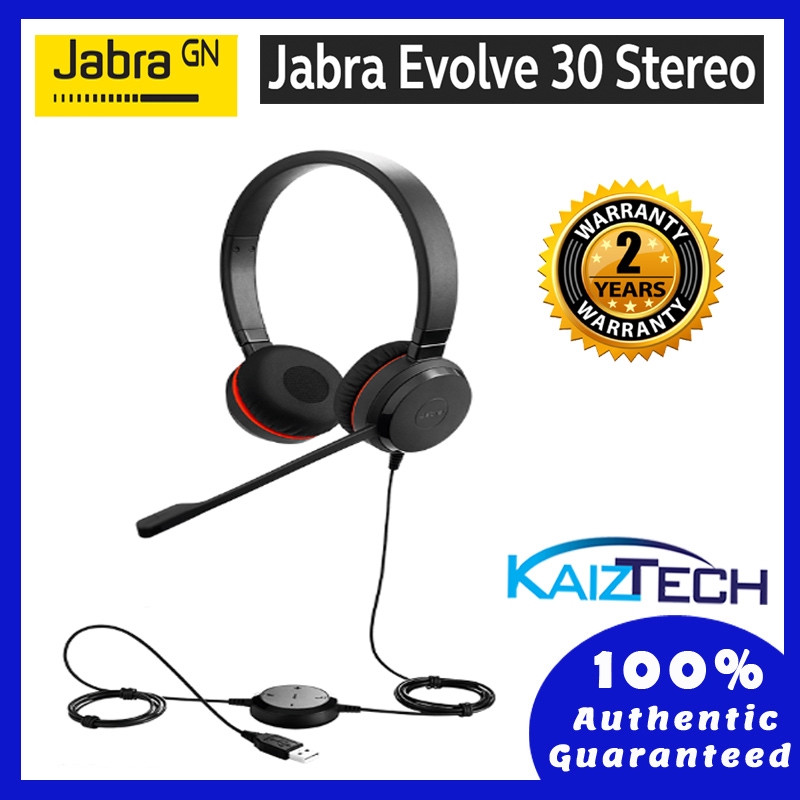 wired jabra evolve 30 stereo headset