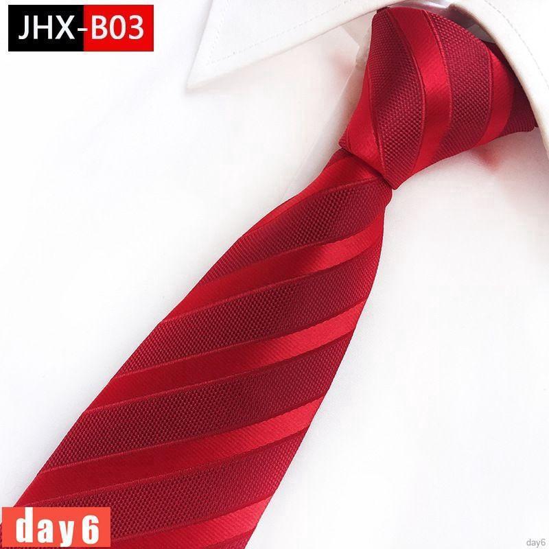Red Striped Ties Men Casual Neckties Classic Striped Neck Tie