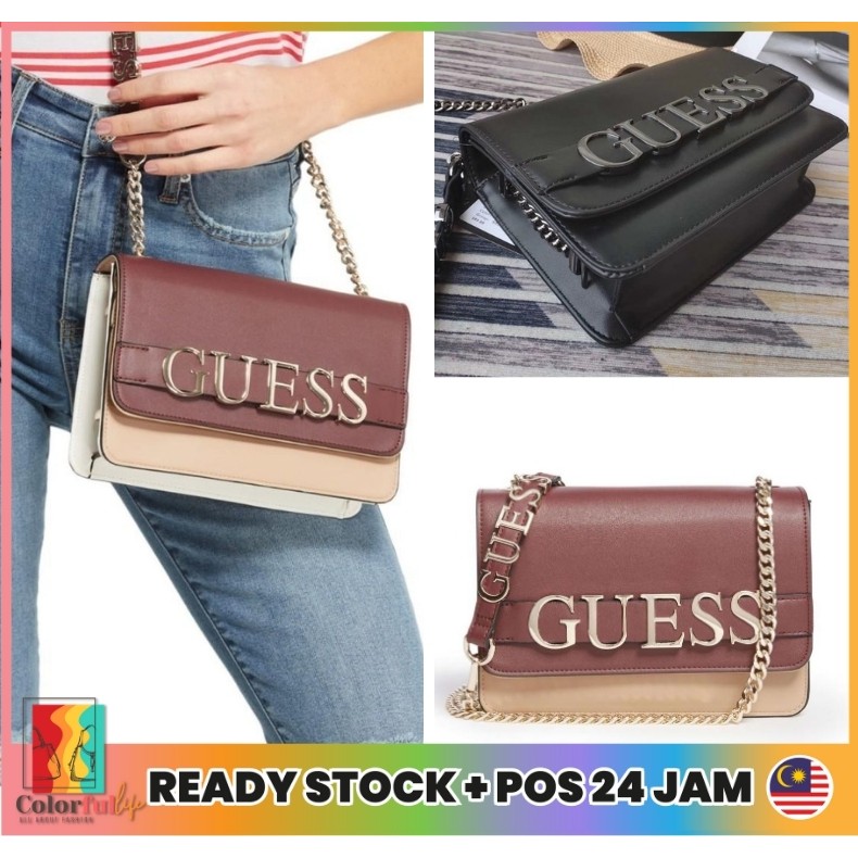 Guess Etereo Logo Crossbody Bag / Sling Bag (FREE DUSTBAG) Handbag