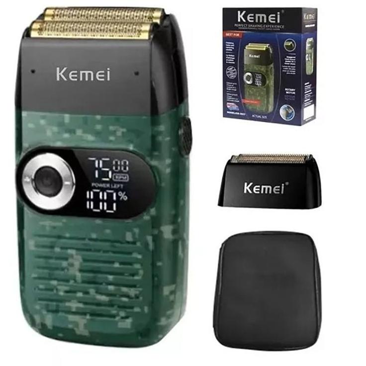 Kemei KM-2027 Electric Shaver Trimmer For men Large-Capacity Lithium Battery LCD Display with Stainless Steel Blade