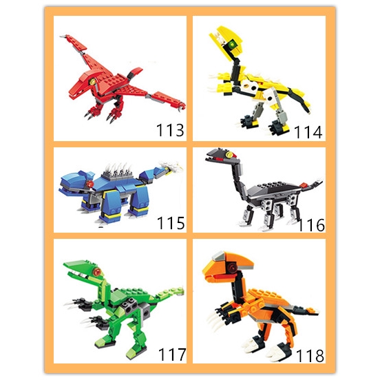 building block dinosaurs