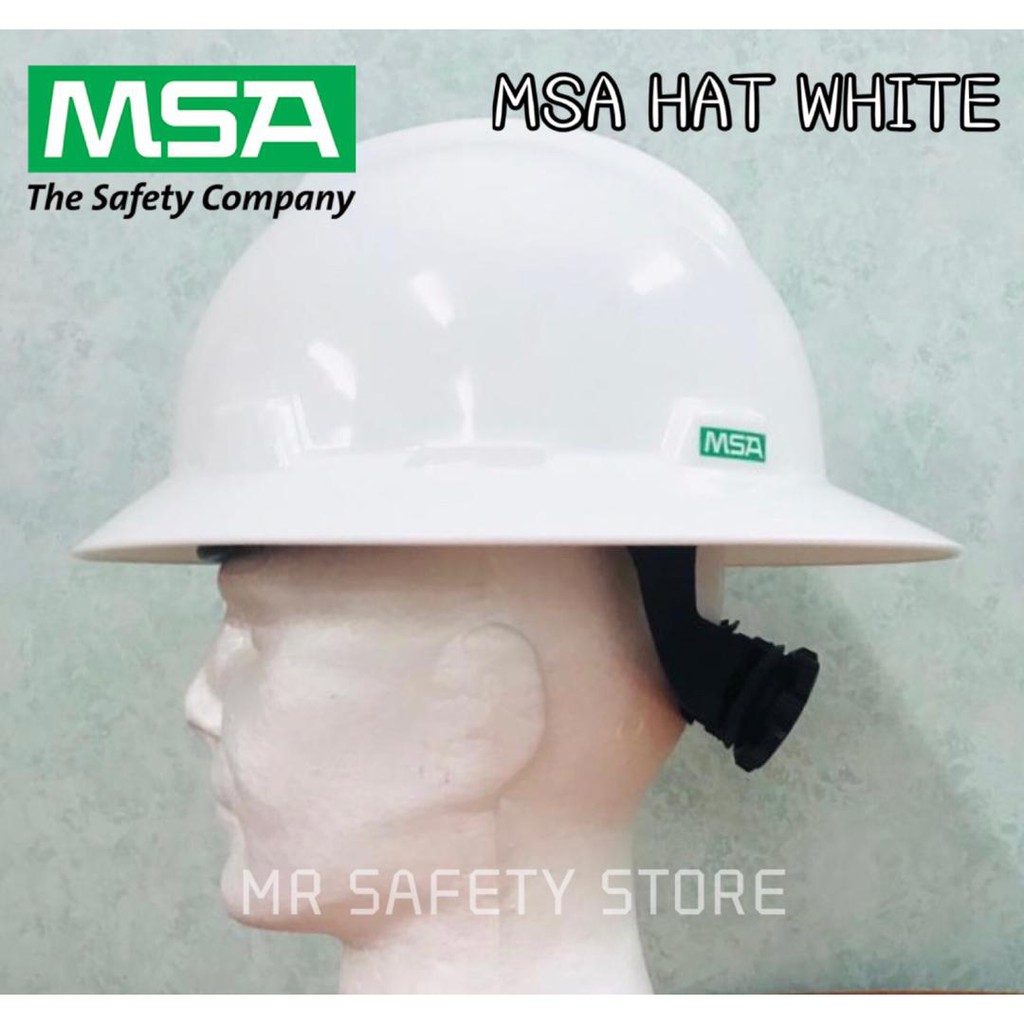 Msa V Gard Full Brim Hard Hats White Shopee Malaysia