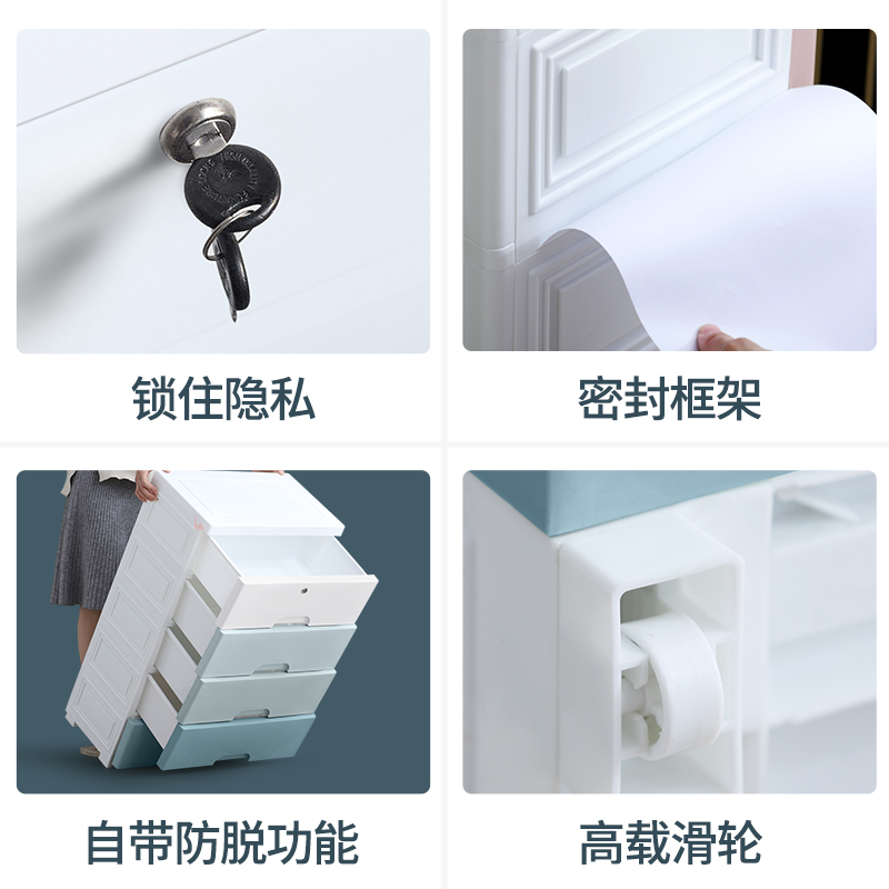 Thickened extra large plastic storage box drawertype layered Ikea