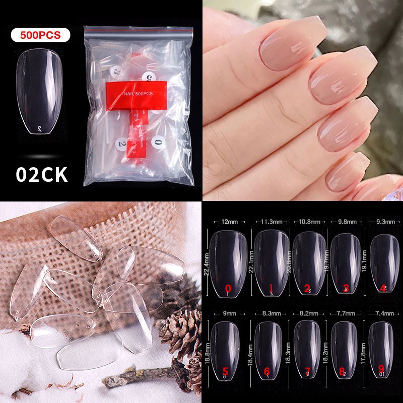Coffin Nails Long Fake Nails Clear Acrylic Nails Coffin Shaped Nails Tips,  500pcs Full Cover Artificial Nails With Case, 10 Sizes Fruugo KR | 500pcs  10 Sizes Nails Long Fake Nails, Clear