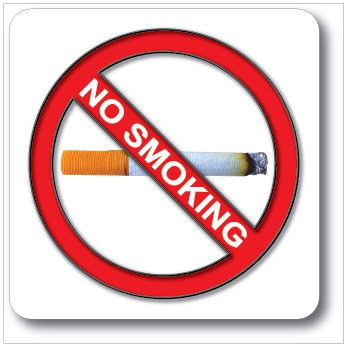 No Smoking Acrylic Sign Board 110x110mm 