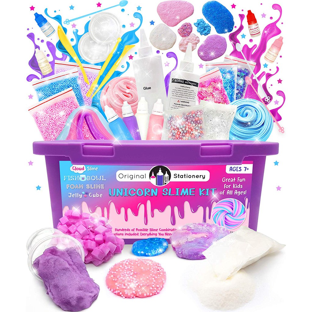 original stationery unicorn slime kit